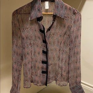 Versace button down blouse